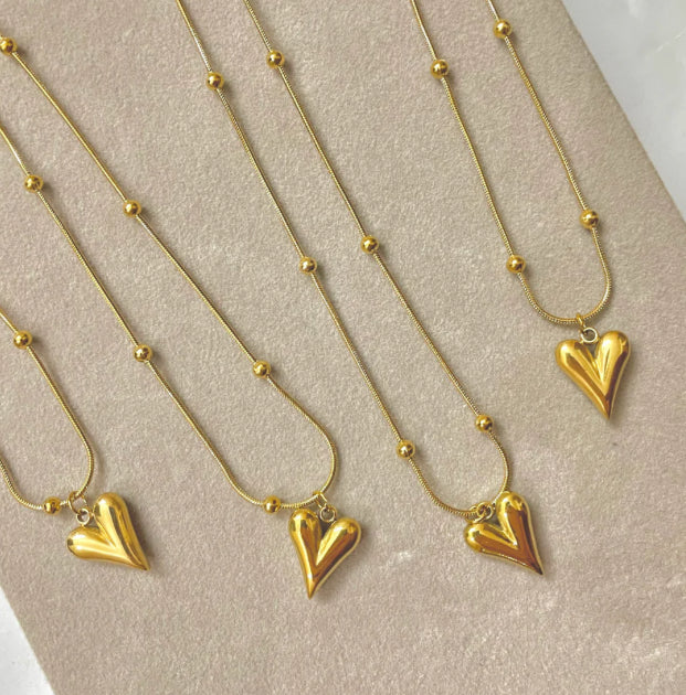stainless steel heart pendant 