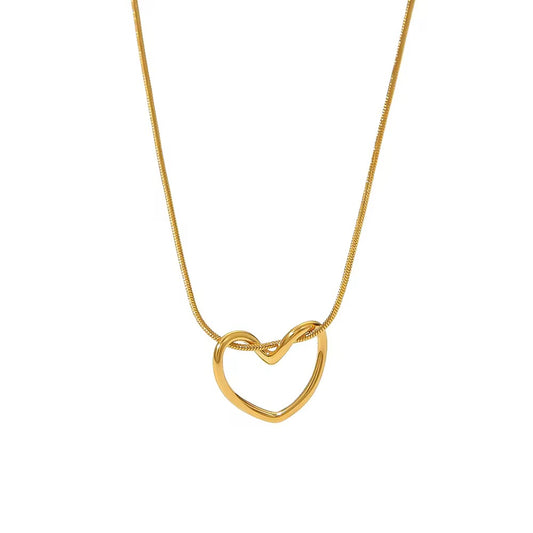 stainless steel heart necklace